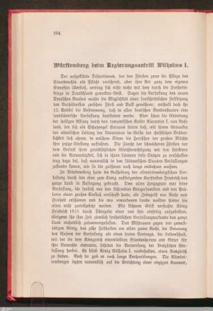 Württemberg beim Regierungsantritt Wilhelms I.