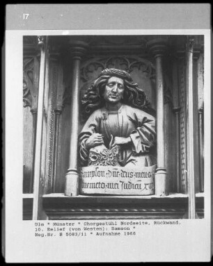Gestühl, Reliefs, Samson