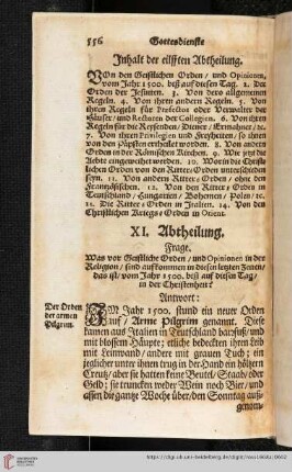 XI. Abtheilung