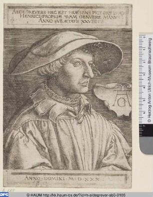 Heinrich Aldegrever, Selbstbildnis