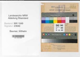 Entnazifizierung Wilhelm Baumer , geb. 22.07.1905 (Syndikus)
