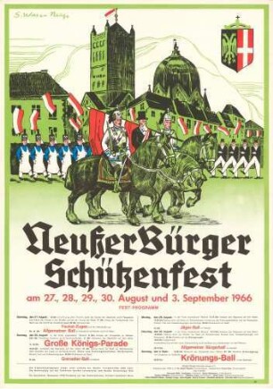 Festplakat Schützenfest Neuss 1966