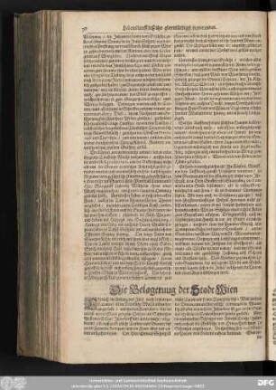 Die Belagerung der Stadt Wien