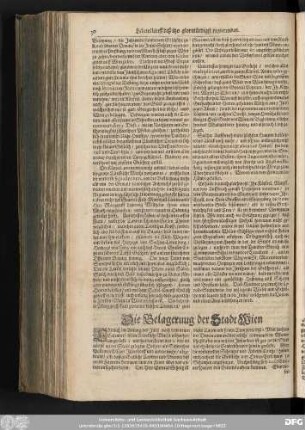 Die Belagerung der Stadt Wien
