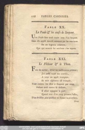 Fable XX. La Poule & les oeufs de Serpent.