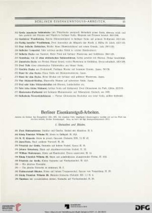 Berliner Eisenkunstguß-Arbeiten (Nr. 281-485)