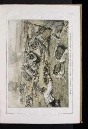 Mittag im Schützengraben. Zeichnung von Ludwig Putz, zurzeit auf dem östlichen Kriegsschauplatz.