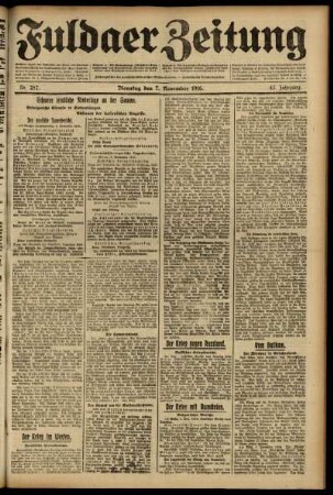 Ausgabe vom Dienstag, den 07. November 1916.