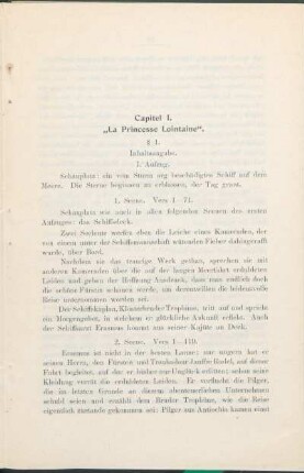 Capitel 1. "La Princesse Lointaine".