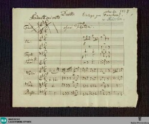 Wo soll ich Worte finden - Don Mus.Ms. 993|6 : S (2), orch; G; StrK WoO 5.19/2