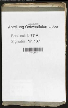 Fremdenpolizei in der Stadt Detmold (Paßwesen)