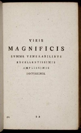 Viris Magnificis ...