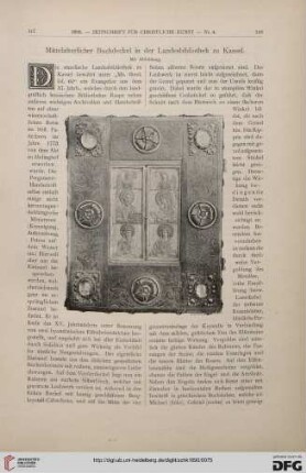 Mittelalterlicher Buchdeckel in der Landesbibliothek zu Kassel
