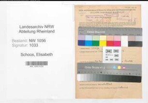 Entnazifizierung Elisabeth Schoos , geb. 27.12.1889 (Lehrerin)