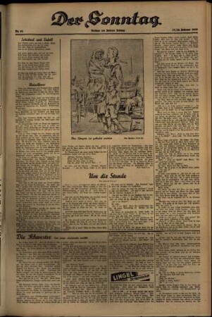 Vierte Ausgabe vom Samstag, den 13. Februar 1937.