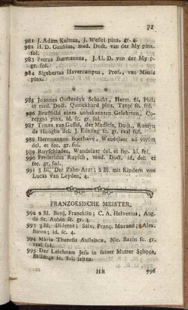 Franzoesische Meister.