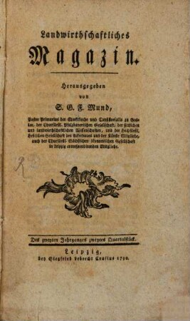 Landwirthschaftliches Magazin, 2,2. 1790