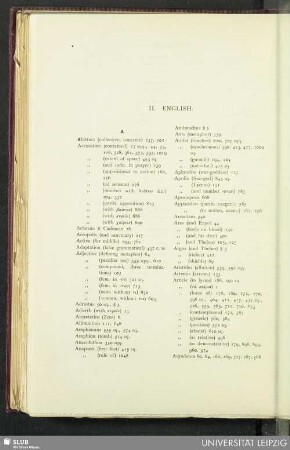 Indices. II. English