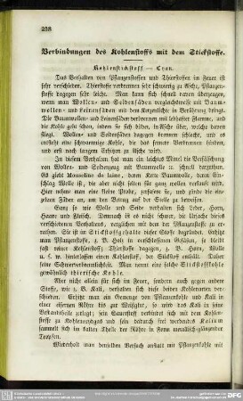 Verbindungen des Kohlenstoffs mit dem Stickstoffe