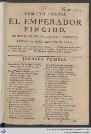 Comedia Famosa: El Emperador Fingido.