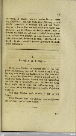 14. Knochen zu bleichen