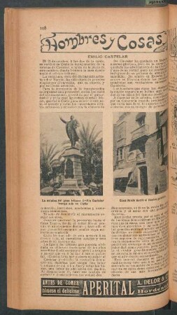 Emilio Castelar : Hombres y cosas