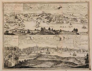 Slesvicum Ao. MDXXXVI. (oben), Slesvicum Ao. MDCCXII. (unten).