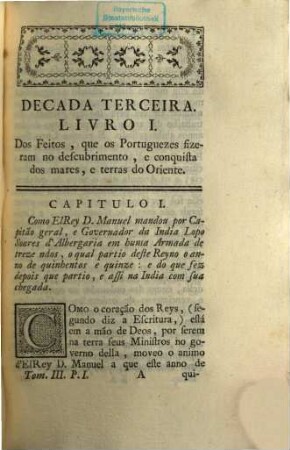 Da Asia, Decada 3, Parte 1