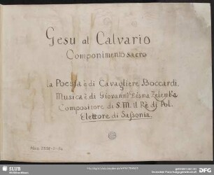 Gesù al calvario - Mus.2358-D-1a : ZWV Z 62