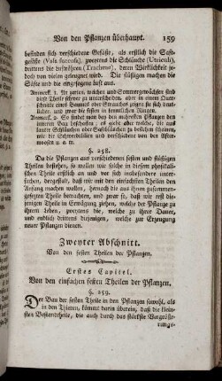 Zweyter Abschnitt. Von den festen Theilen der Pflanzen.