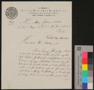 Brief von Georg Heinrich Otto Volger an Max Jähns vom 05.08.1878