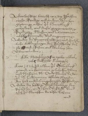 [Reformationsgeschichte von Hamburg. 1521−1529]