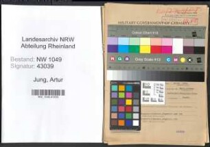 Entnazifizierung Artur Jung , geb. 31.05.1900 (Postbeamter)