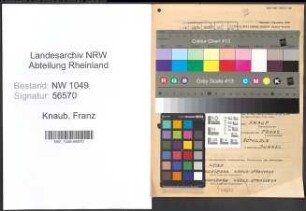 Entnazifizierung Franz Knaub , geb. 13.06.1889 (Schreiner)