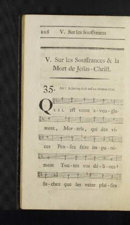 V. Sur les Souffrances & la Mort de Jésus-Christ.