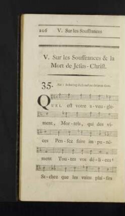 V. Sur les Souffrances & la Mort de Jésus-Christ.