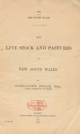 The live stock and pastures of New South Wales
