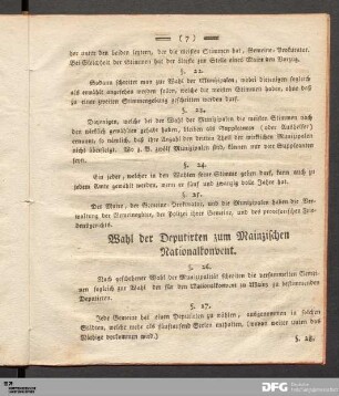 Wahl der Deputirten zum Mainzischen Nationalkonvent.