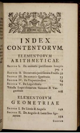 Index Contentorum.