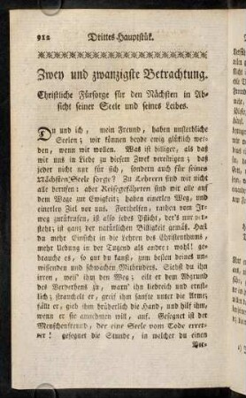 912-924, Zwey und zwanzigste Betrachtung.