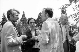 32. Tagung 1982 Physiker; Mainau: Ivar Giaever, Brian D. Josephson, Arno A. Penzias, Steven Weinberg