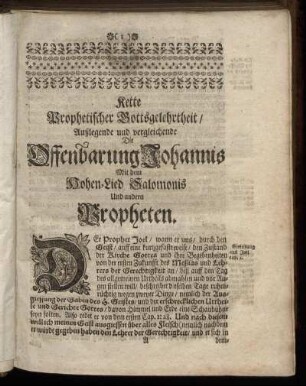 Der Prophet Joel [...] / Einleitung aus Joel [...]