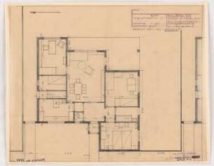 Siedlungsprojekt: Flachbau, 4,5 Zimmer Typ C, Grundriss 1:50