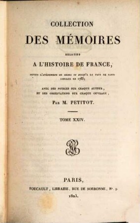 Collection des mémoires relatifs à l'histoire de France, 24. Mémoires de Richelieu, Tome IV