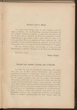 Vorwort zur zweiten Auflage des II. Bandes.