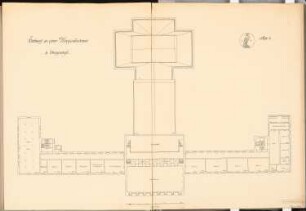 Kriegsakademie Schinkelwettbewerb 1911: Grundriss 2.OG 1:150