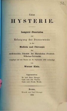 Über Hysterie