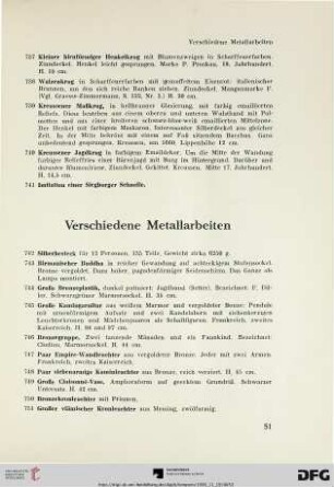 Verschiedene Metallarbeiten (Nr. 742-755)