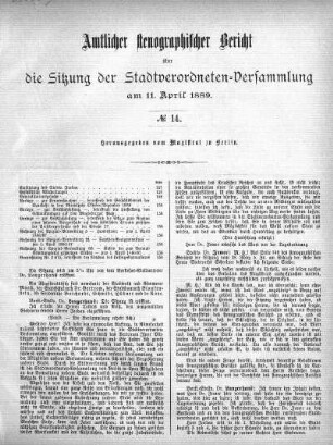 No. 14, 11. April 1889