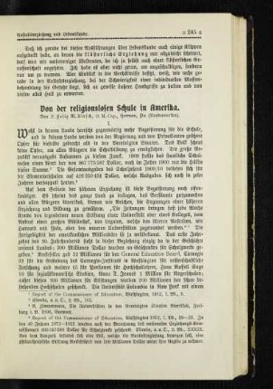 Von der religionslosen Schule in Amerika
